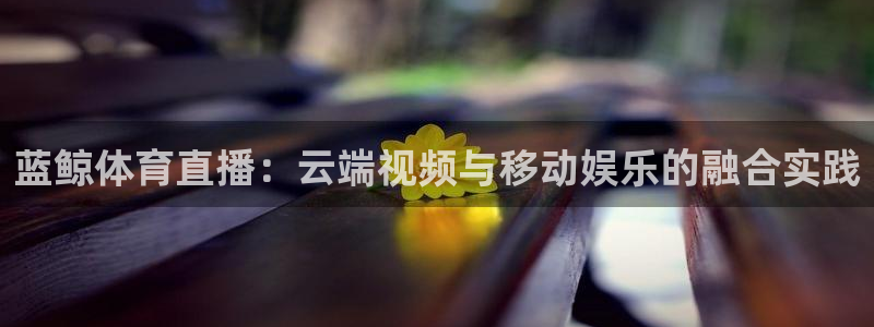 蓝鲸体育直播：云端视频与移动娱乐的融合实践