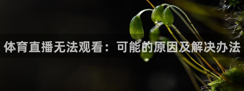 体育直播无法观看：可能的原因及解决办法
